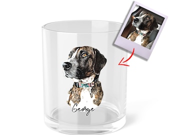 Custom Pet Whiskey Glass, Custom Dog Whiskey Glass, Dog Dad Glass, Personalized Bar Glass, Cocktail glass, Dog Dad Gift