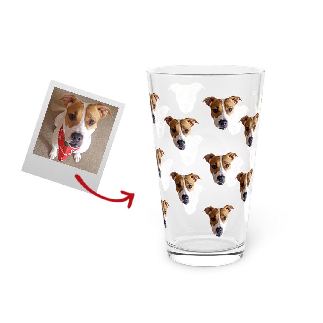 Custom Pet Glass, Customized Dog Beer Glass, Dog Pint Glass, Custom Pet