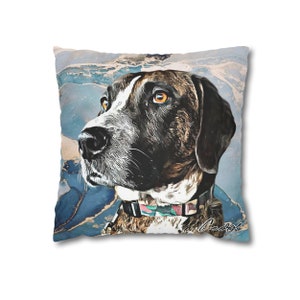 Custom Pet Pillow, Custom Dog Pillow, Personalized Dog Pillow, Dog Portrait Pillow