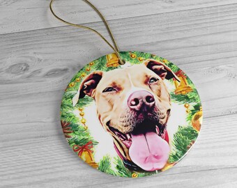 Personalized Dog Ornament, Personalized Dog Christmas Ornament, Dog Gift, Dog Holiday Ornament, Pet Ornament Personalized