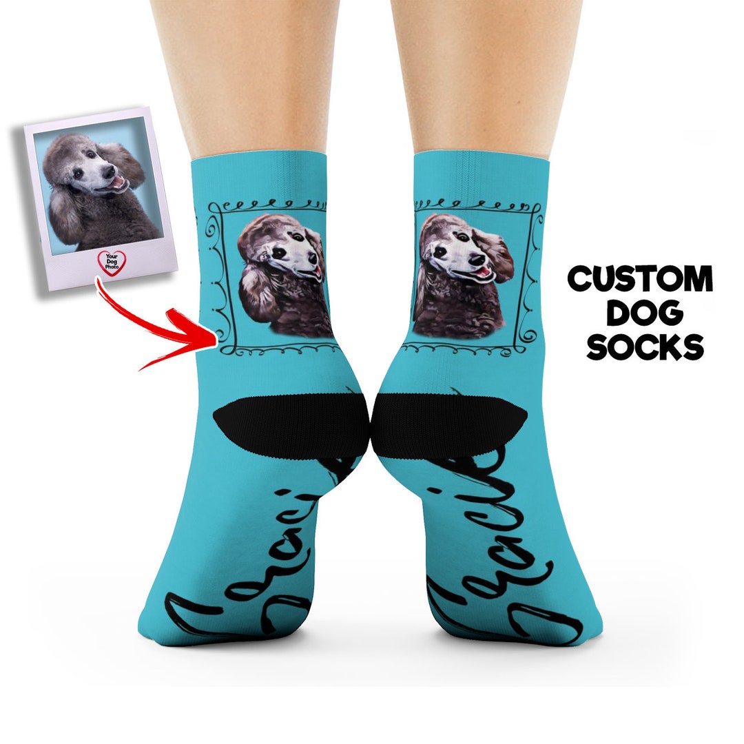 Custom Dog Socks, Put Your Dog on a Sock, Personalized Dog Socks ...