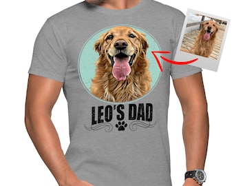 Custom Dog Dad Shirt, Dog Father shirt, Dog Dad t-shirt, Custom Pet Shirt, Dog Mom tshirt, Personalized Dog shirt, Dog Photo T-shirt