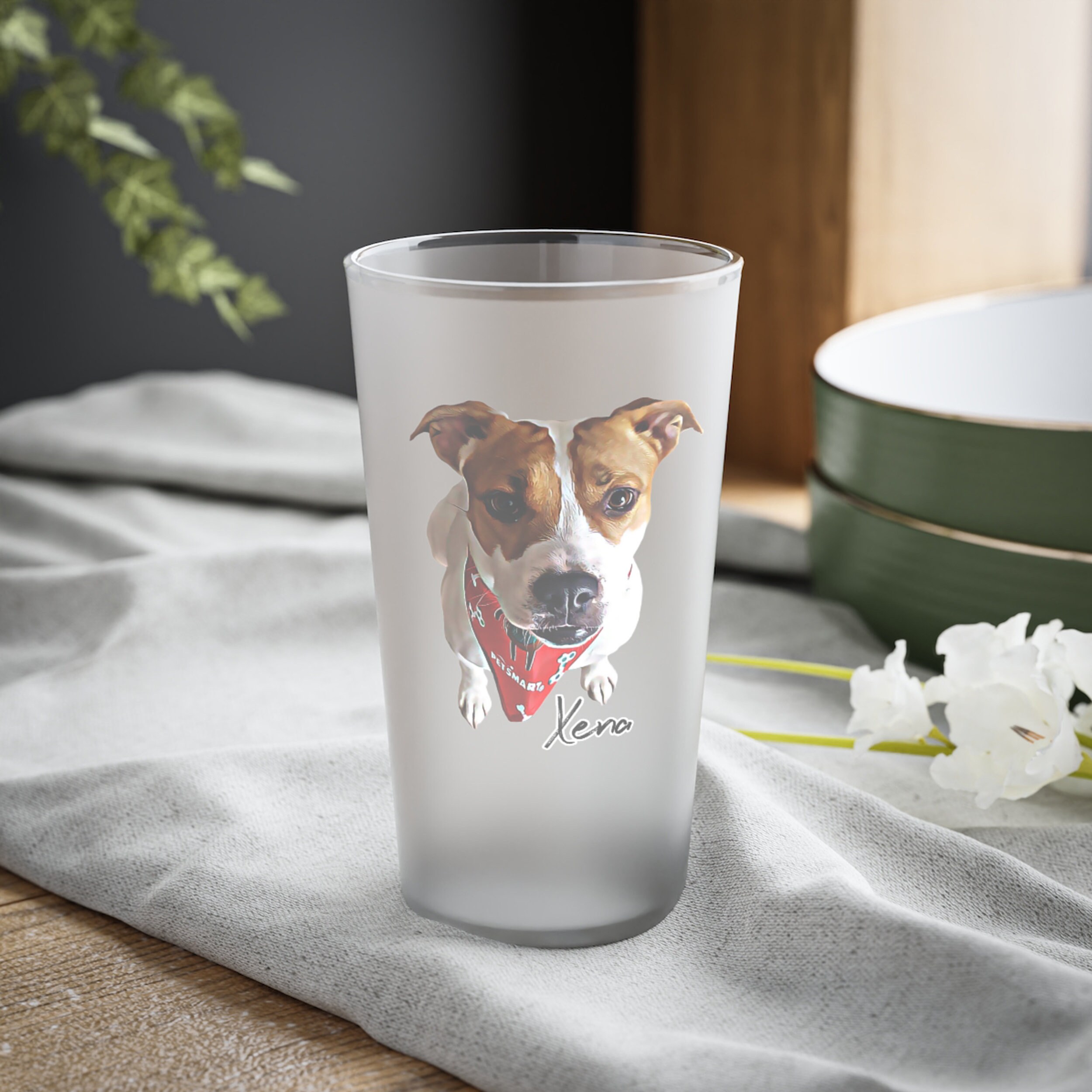 Custom Pet Beer Glass Custom Pet Portrait Illustrated Pet Etsy