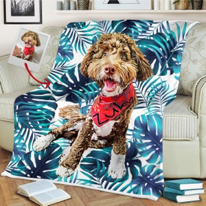 Custom Pet Blanket, Dog Blanket, Cat Blanket, Pet Photo Blanket, Personalized Dog Blankets, Cat Picture Blanket, Custom Pet Portrait Blanket