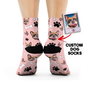 Customized Dog Socks, Put Your Dog on Custom Socks, Dog Lovers, Dog Gift, Cute Dog Personalized, Dog Gift Socks