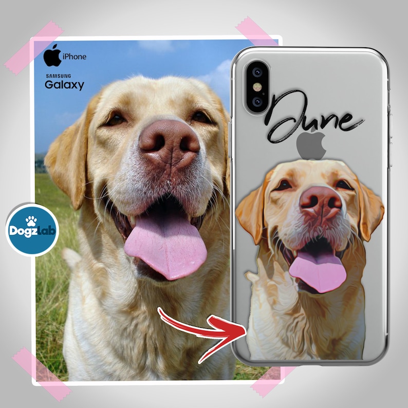 Clear Custom Dog Iphone Case Personalized Dog Phone Case Etsy