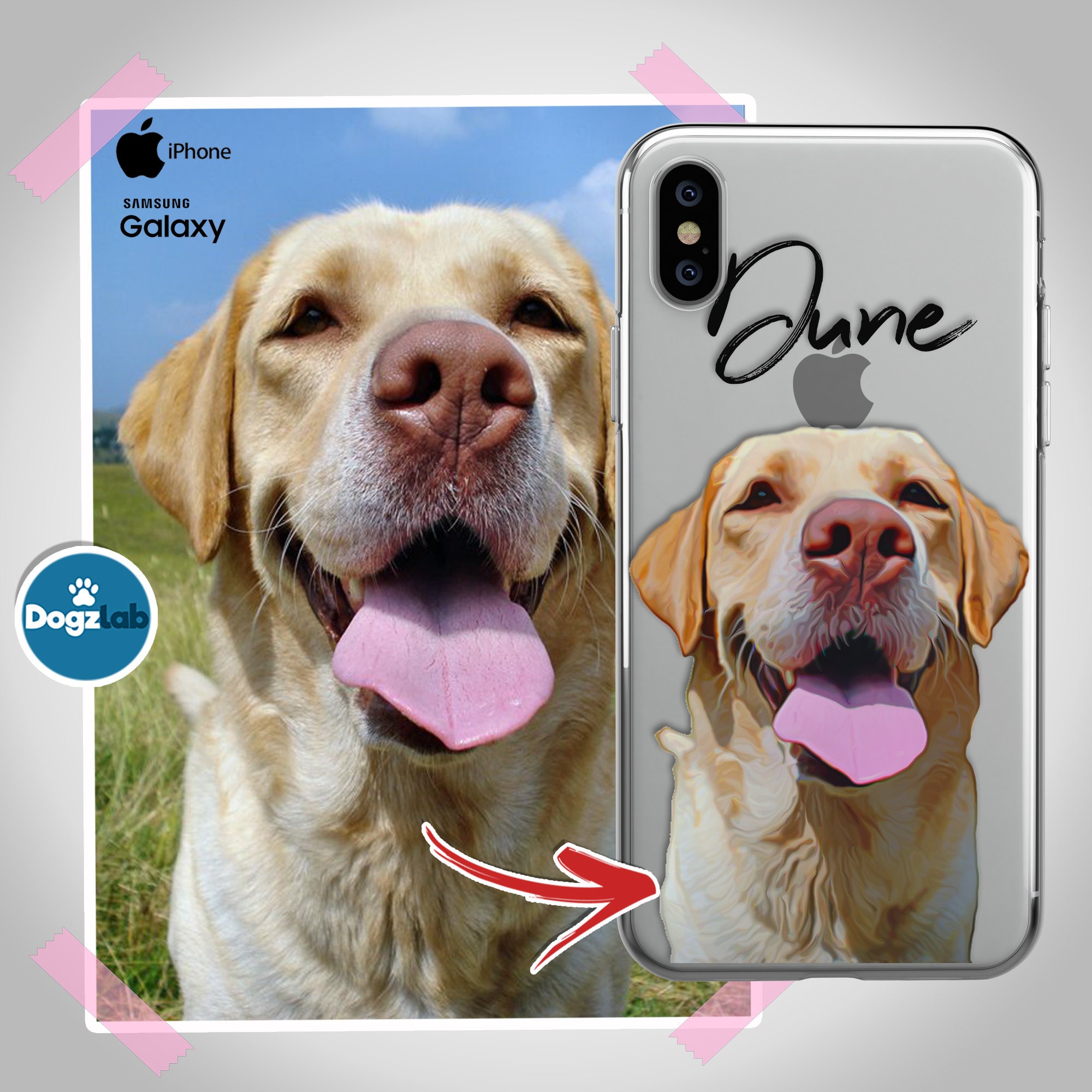 Clear Custom Dog Iphone Case Personalized Dog Phone Case Etsy