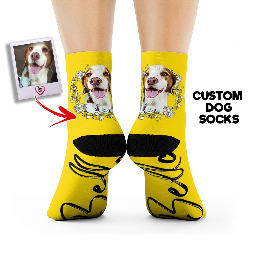Dog Socks Put Your Dog on a Sock Custom Pet Socks Custom Etsy
