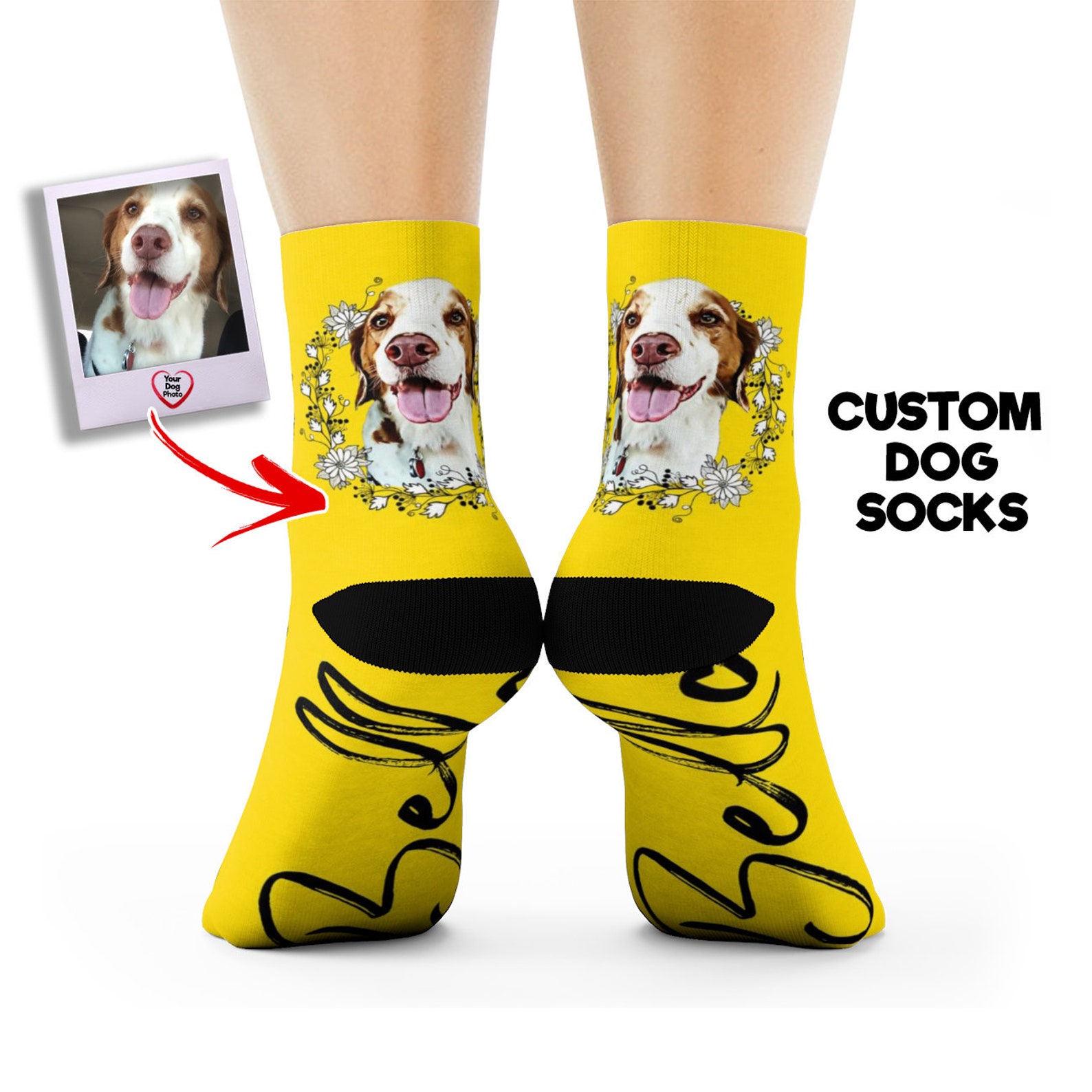 Dog Socks Put Your Dog on a Sock Custom Pet Socks Custom Etsy