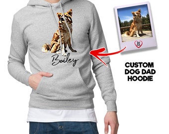 Felpa con cappuccio personalizzata per papà cane, felpa con cappuccio per cani da uomo, felpa personalizzata per animali domestici, felpa con cappuccio per papà cane, animale domestico personalizzato, felpa con cappuccio da uomo, regalo personalizzato per papà cane