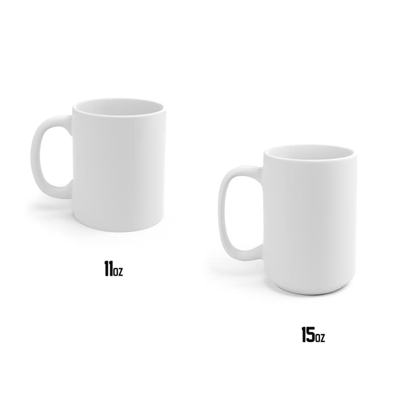 K&ouml;nnte beinhalten: Zwei wei&szlig;e Keramikbecher, einer mit 11 oz und einer mit 15 oz.