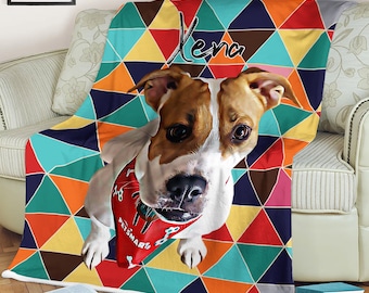 Manta para la pérdida de una mascota, regalo para la pérdida de una mascota, regalo conmemorativo para mascotas, manta personalizada para perros, manta personalizada con foto de mascota, tu mascota en una manta