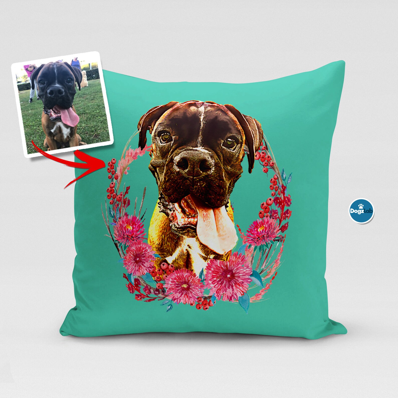 Customized Dog Memorial Pillow Custom Dog Pillow Cover Pet Etsy