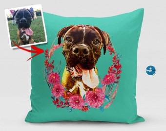 Custom Dog Memorial Pillow, Custom Dog Pillow Cover, Pet Loss Gift, Personalized Dog Pillow, Pet Pillow, Custom Pet Memorial