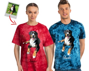 Custom Dog Tee Shirt, Personalized Dog t-shirt, Dog owner shirt, Dog lover shirt, Custom Pet Face T-Shirt