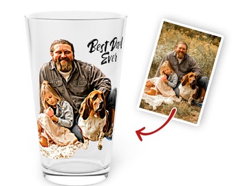 Vaso de pinta con foto personalizado: regalo personalizado para amantes de la cerveza