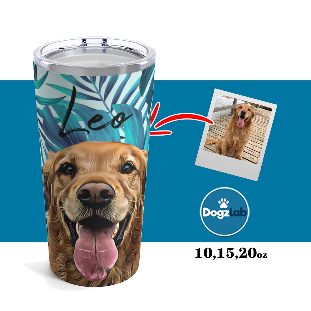 Custom Dog Tumbler, Personalized Dog Mom Travel Mug, Dog Mom Gift, Dog ...