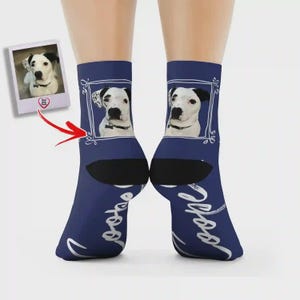 Your Pet Picture Socks, Personalized Socks, Dog Socks, Cat Socks, Custom Pet Socks, Dog Gift, Dog Mom, Dog Dad