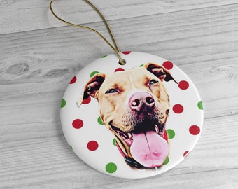 Custom Dog Ornament, Personalized Christmas Dog Ornament, Pet Ornament