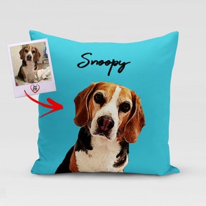 Custom Dog Pillow, Personalized Dog Pillow Cover, Pet Memorial, Pet Loss Gift, Dog Lovers Gift, Dog Mom Gift, Pet Sympathy Gift