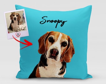 Custom Dog Pillow, Personalized Dog Pillow Cover, Pet Memorial, Pet Loss Gift, Dog Lovers Gift, Dog Mom Gift, Pet Sympathy Gift