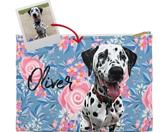 Personalized Dog Mom Makeup Bag, Dog Mom Gift Bag, Dog Accessory Pouch, Pet Cosmetic Bag Pouch Personalized, Dog Owner Gift