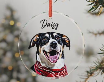 Personalized Pet Ornament Using Pet Photo, Custom Dog Ornament, Christmas Dog Ornament, Personalized Dog Ornament, Custom Christmas Ornament