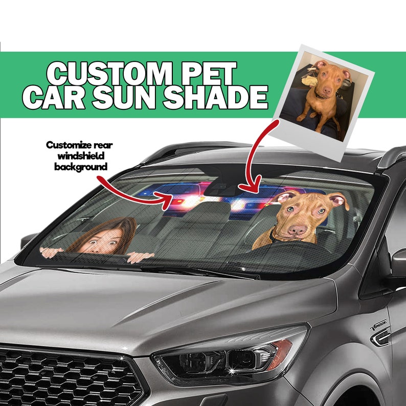 Car Sun Shade Auto Sun Shade Custom Dog Car Sun Shade Etsy