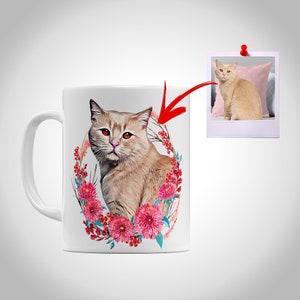 Customized Pet Mug, Personalized pet mug, Pet portrait Mug, Pet Memorial Mug, Pet loss Mug, Pet Mom Mug, Cat Mom Mug, Dog Mom Mug