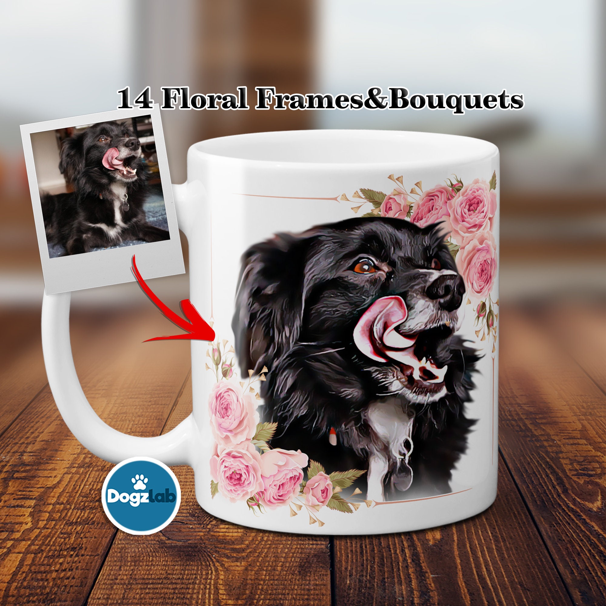 Dog Face Mug Dog Photo Mug Custom Dog Mug Personalized Dog Etsy