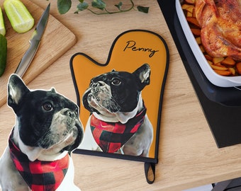 Manoplas de horno personalizadas para perros, manoplas de horno personalizadas para perros, regalo para perros, regalo de Navidad
