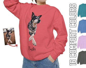 Sudadera personalizada para mascotas, sudadera personalizada para perros, sudadera con retrato de perro, sudadera con gato, sudadera con perro papá, sudadera con perro mamá