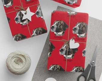 Papel de regalo personalizado con foto de mascota, papel de regalo navideño personalizado para mascotas, papel de regalo para perros, papel de regalo para mascotas, papel de regalo de cumpleaños