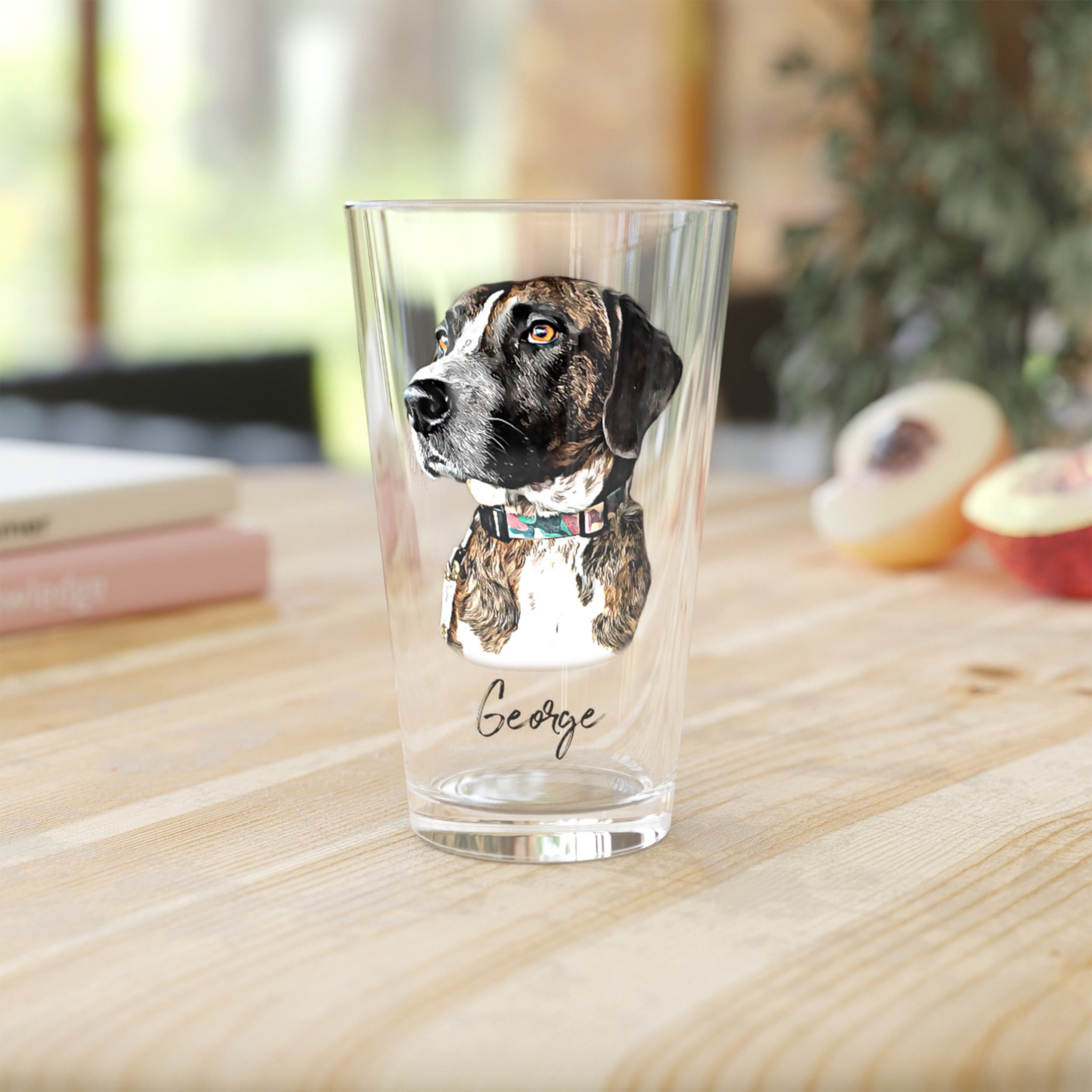 Custom Pet Beer Glass Custom Pet Portrait Illustrated Pet Etsy