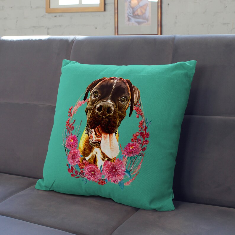 Customized Dog Memorial Pillow Custom Dog Pillow Cover Pet Etsy
