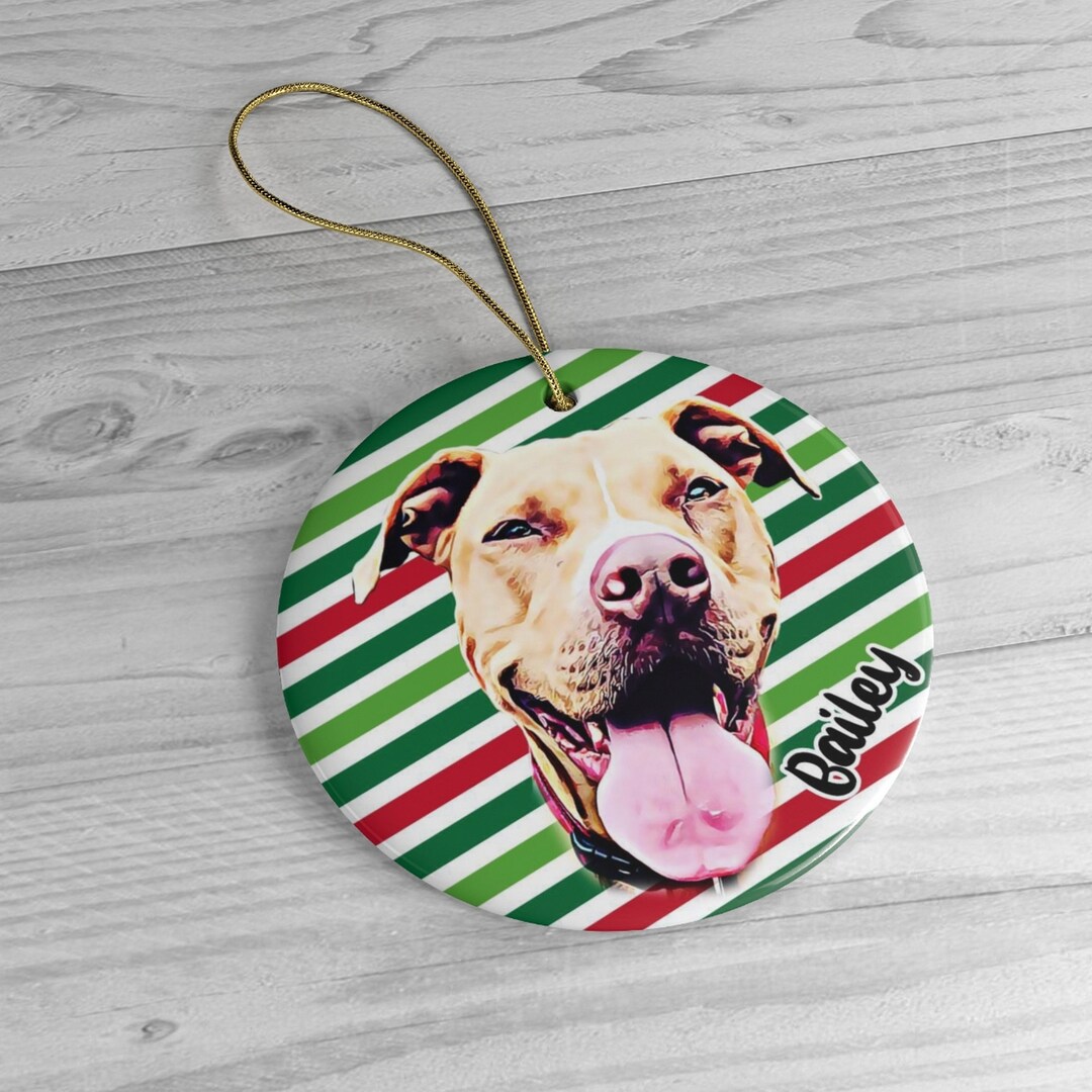 Christmas Tree Dog Ornament, Customized Dog Ornament, Personalized Dog