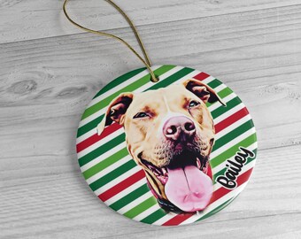 Christmas Tree Dog Ornament, Customized Dog Ornament, Personalized Dog Ornament, Pet Ornament, Cat Ornament, Holiday Ornament