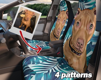 Custom Dog Car Seat Cover, Pet Seat Cover, Personalized Pet Seat Cover, Photo Face Car Seat Covers, Customized Seat Covers