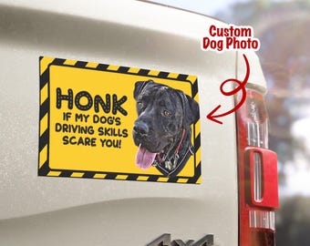 Imán de coche personalizado, imán de perro personalizado, imán de mascota personalizado, imán de foto de mascota personalizado, regalo para mamá o papá perro, letreros divertidos,