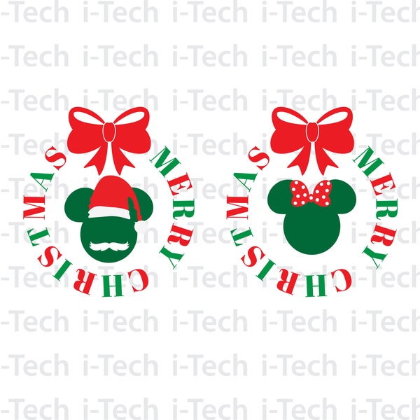 Christmas SVG, Merry Christmas mouse svg, Joyful christmas SVG,  Cricut, Silhouette Cut Files svg, Dxf, Instant Download