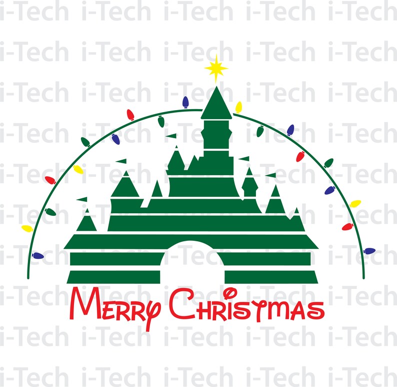 Disney Castle SVG Merry Christmas SVG Christmas Castle SVG ...