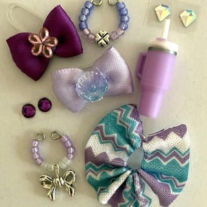 8 PC Clothes Accessories Custom Lot for Littlest Pet Shop LPS Skirt Bows Collars