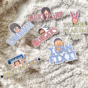 Waterproof Bob&#39;s Burgers Stickers: Diecut Planner Decals