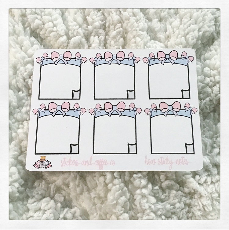 3 Pink Bow Sticker, Bow Sticker, Ribbon Sticker, Planner Sticker