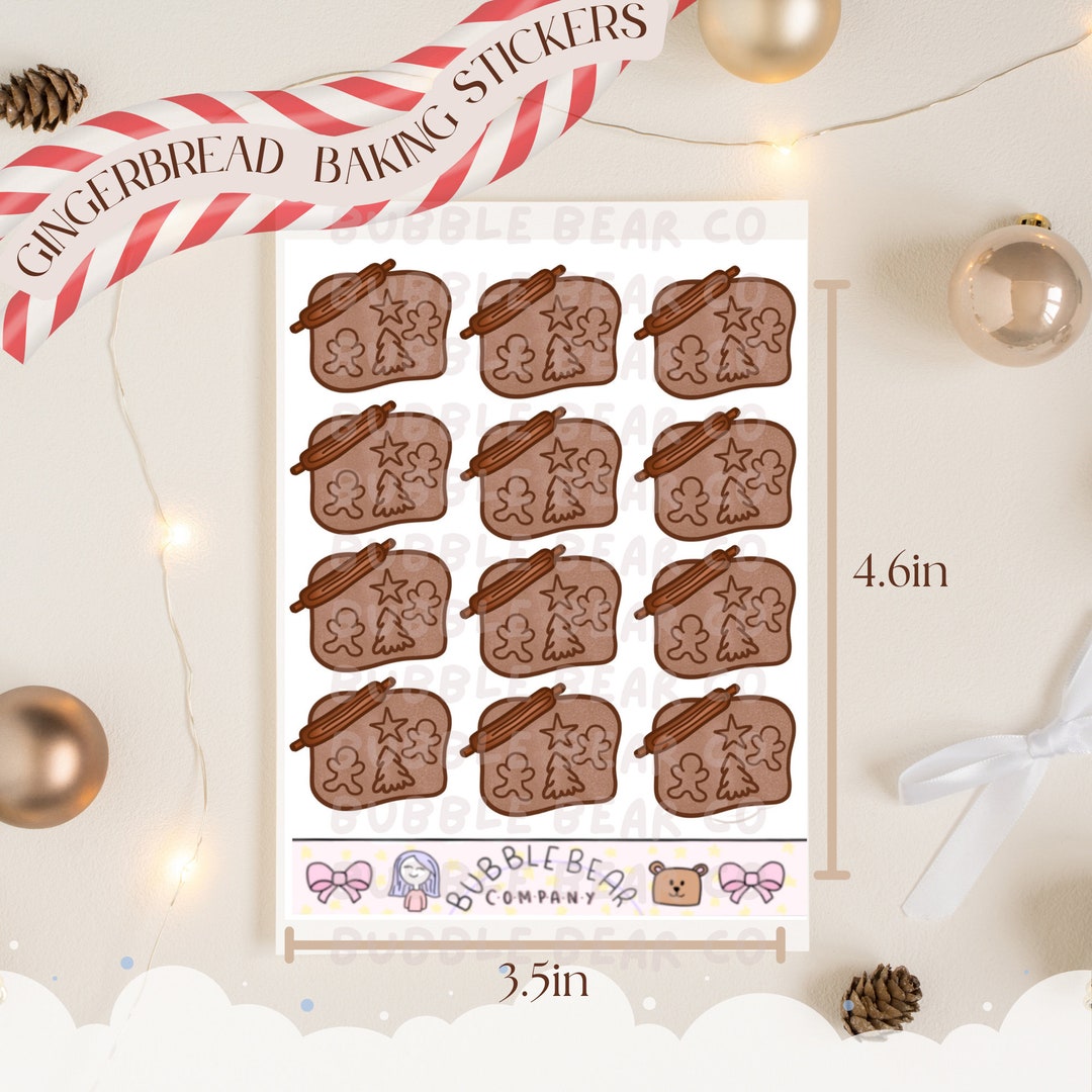 Baking Gingerbread Cookies Planner Bujo Stickers / Holiday Stickers /  Christmas Stickers / Cute Doodle Baking Stickers - Etsy