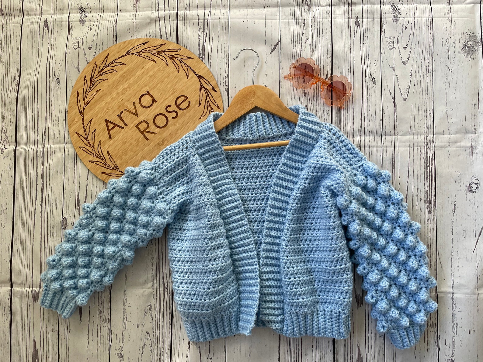 Kids/ baby Crochet Bobble Cardigan Etsy