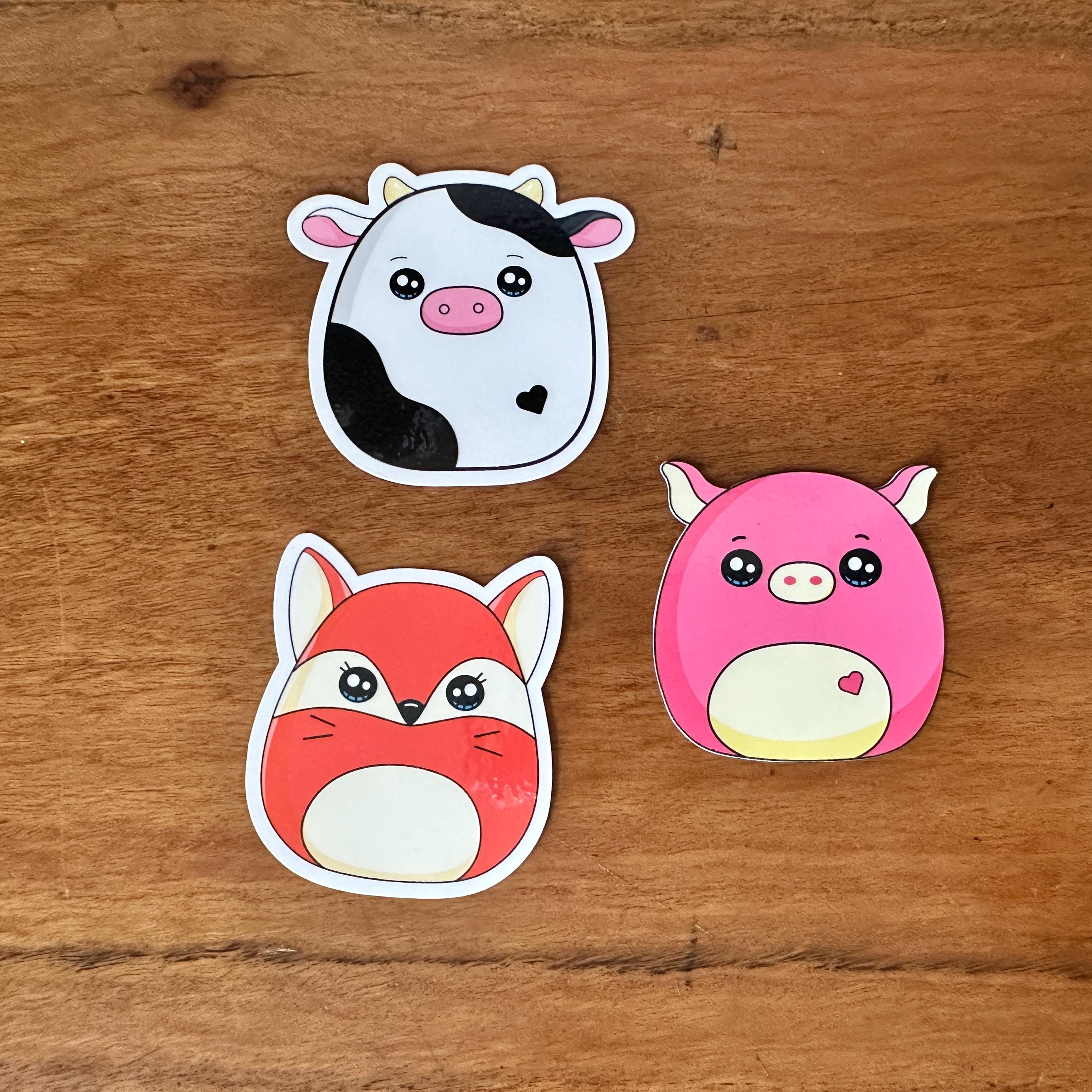 Sticker Plush Squishy Plush Inspired Sticker Set | Animals, Food, Fantasy - Etsy