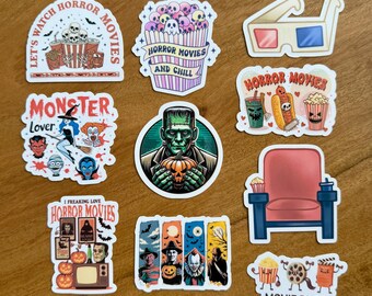 Horror Movie Sticker Set – For Horror Fans, Handmade in San Diego
