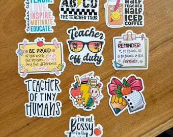 Teacher Sticker Set | Inspirational Funny Classroom Vinyl Stickers