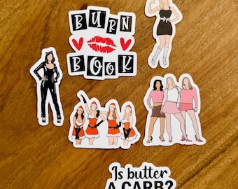 Mean Girls Sticker Set: Y2K Movie Decals, Laptop Stickers